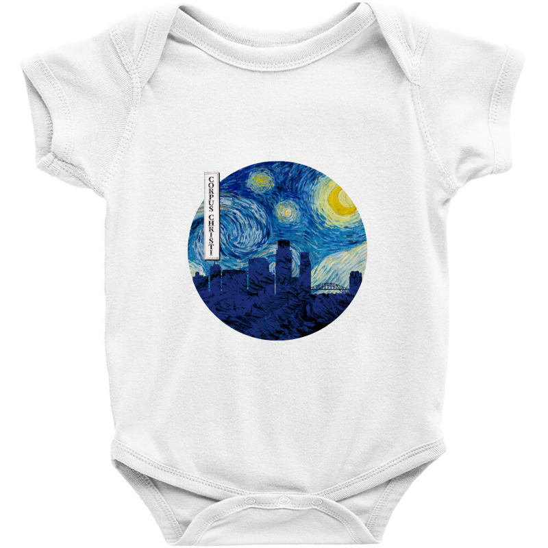 Corpus Christi Van Gogh Starry Night Circle Baby Bodysuit by saterseim | Artistshot