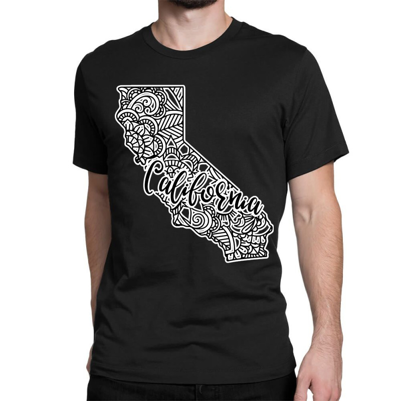 California Usa Mandala Design Classic T-shirt | Artistshot