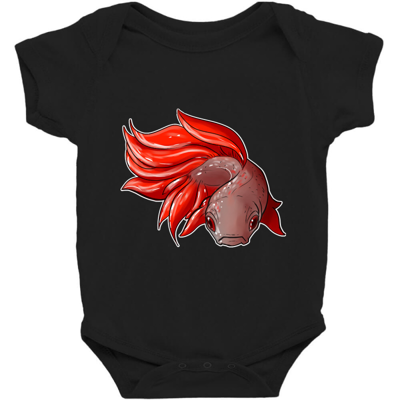 Betta Fish Baby Bodysuit by genuinelyseriously4 | Artistshot