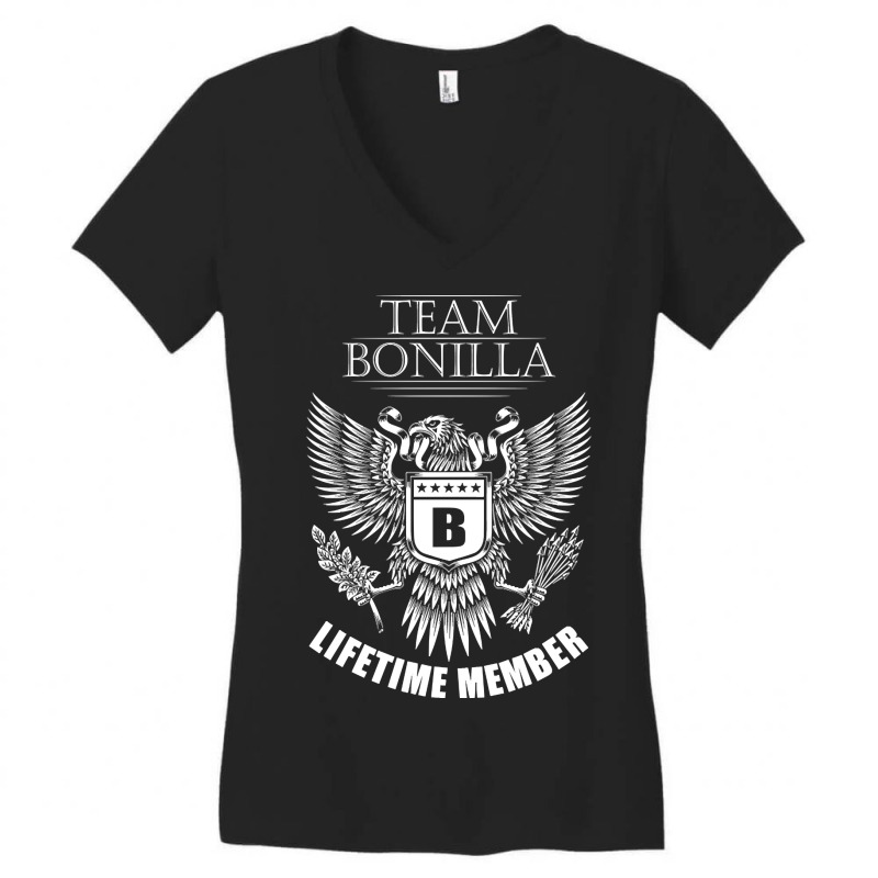 Bonilla Name Team Shirt Bonilla Lifetime Member Women's V-Neck T-Shirt by CrystalRied88 | Artistshot