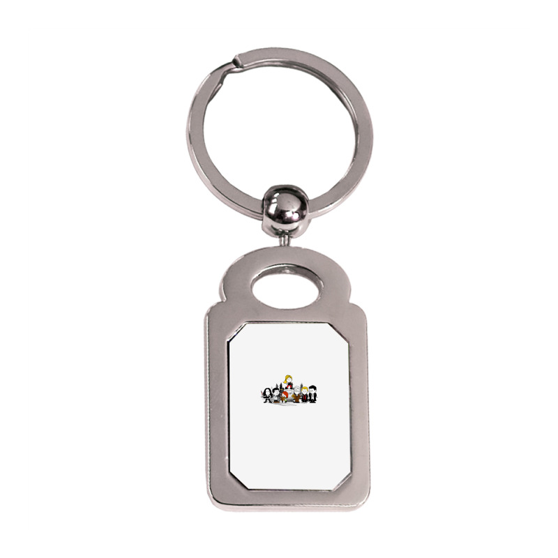 The Peanuts 11 Silver Rectangle Keychain | Artistshot