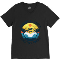 Be Gentle I Have A Sensitive Tummy, Funny Dolphins V-neck Tee | Artistshot