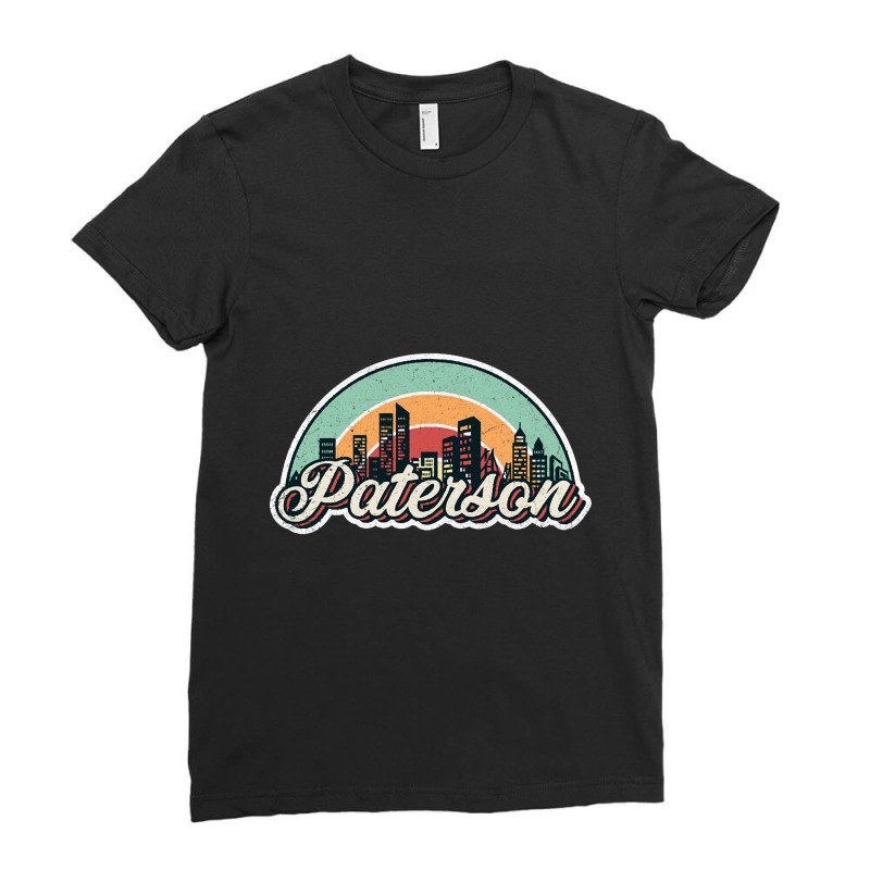 Paterson City Retro Ladies Fitted T-Shirt by yammerbetween10 | Artistshot