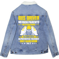 Bus Driver Busman School Bus Driver Coach Driver-2qfkc Unisex Sherpa-lined Denim Jacket | Artistshot