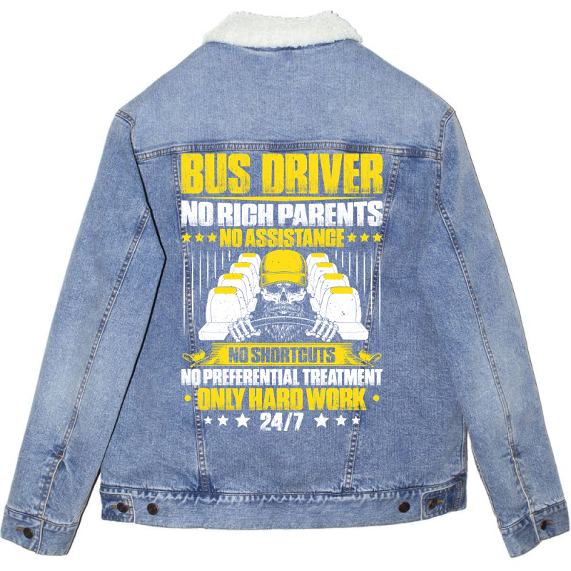 Bus Driver Busman School Bus Driver Coach Driver-2qfkc Unisex Sherpa-lined Denim Jacket | Artistshot