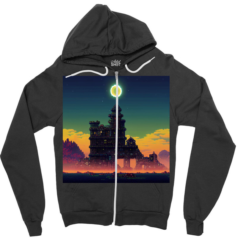 Dark Castle Zipper Hoodie | Artistshot