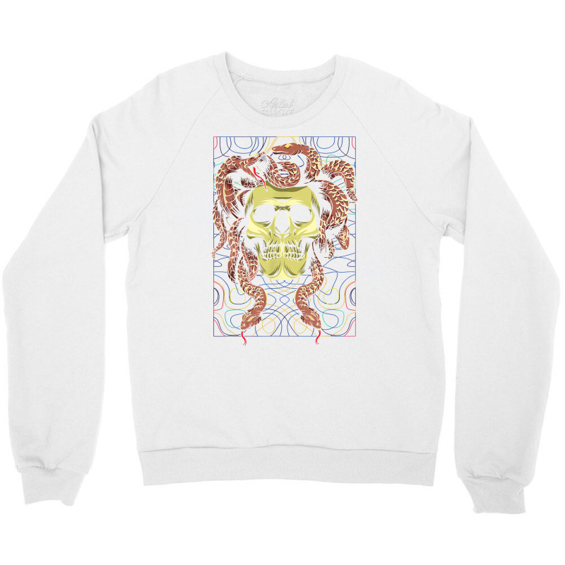 Medusa Gorgon Skull Snake Horror Greek Mythology Monster T Shirt Crewneck Sweatshirt by wiltoban | Artistshot