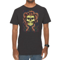 Medusa Gorgon Skull Snake Horror Greek Mythology Monster T Shirt Vintage T-shirt | Artistshot