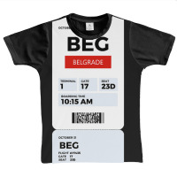 Belgrade Boarding Pass Graphic Youth T-shirt | Artistshot