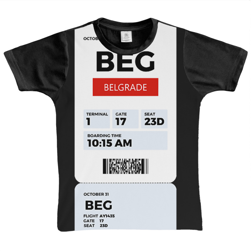 Belgrade Boarding Pass Graphic Youth T-shirt | Artistshot