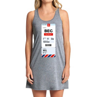 Belgrade Boarding Pass Tank Dress | Artistshot