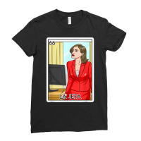 Jefa Gift The Boss Lady Card Mexican Lottery Chief Card T Shirt Ladies Fitted T-shirt | Artistshot