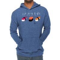 Itadakimasu! Japanese Hiragana Sushi Graphic T Shirt Lightweight Hoodie | Artistshot