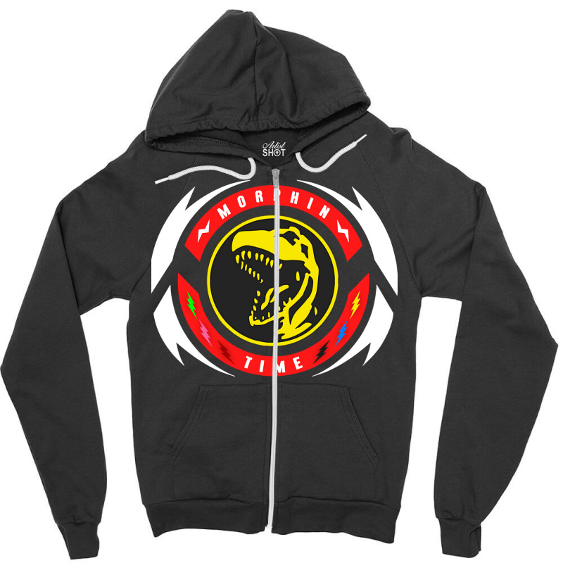 Great Rewards Red Ranger Morphin Coin Cute Gift Zipper Hoodie by udofotabiaadf | Artistshot