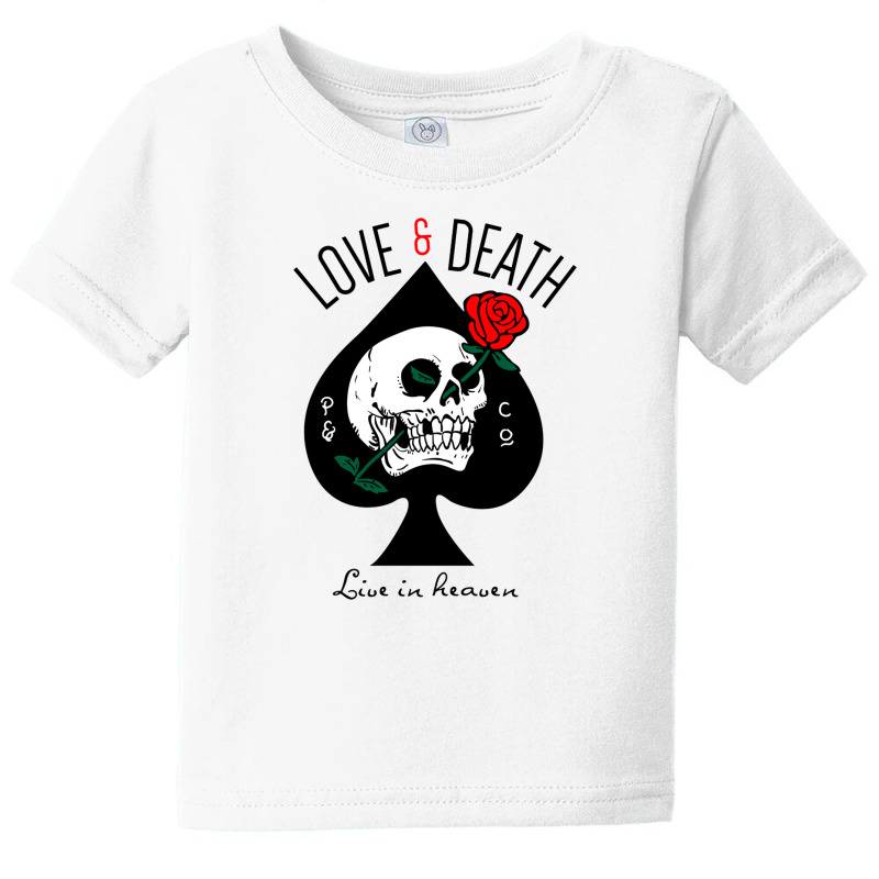 Slogan With Skull Rose Eye Socket Ea Baby Tee by Michelle R Chambers | Artistshot