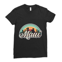 Maui City Retro Ladies Fitted T-shirt | Artistshot