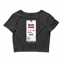 Bordeaux Boarding Pass Crop Top | Artistshot