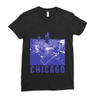 Chicago City Design Ladies Fitted T-shirt | Artistshot