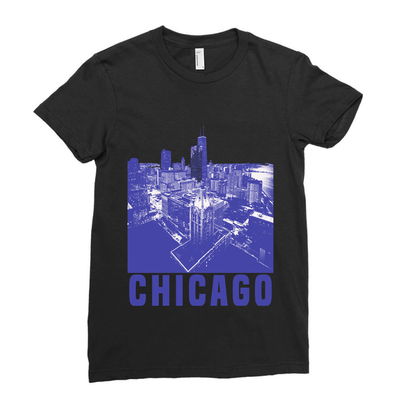 Chicago City Design Ladies Fitted T-Shirt by venbytumny | Artistshot