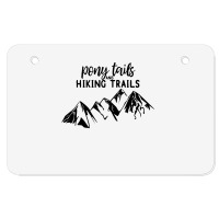 Pony Tails And Hiking Trials Atv License Plate | Artistshot