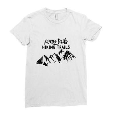 Pony Tails And Hiking Trials Ladies Fitted T-shirt Designed By Hoainv