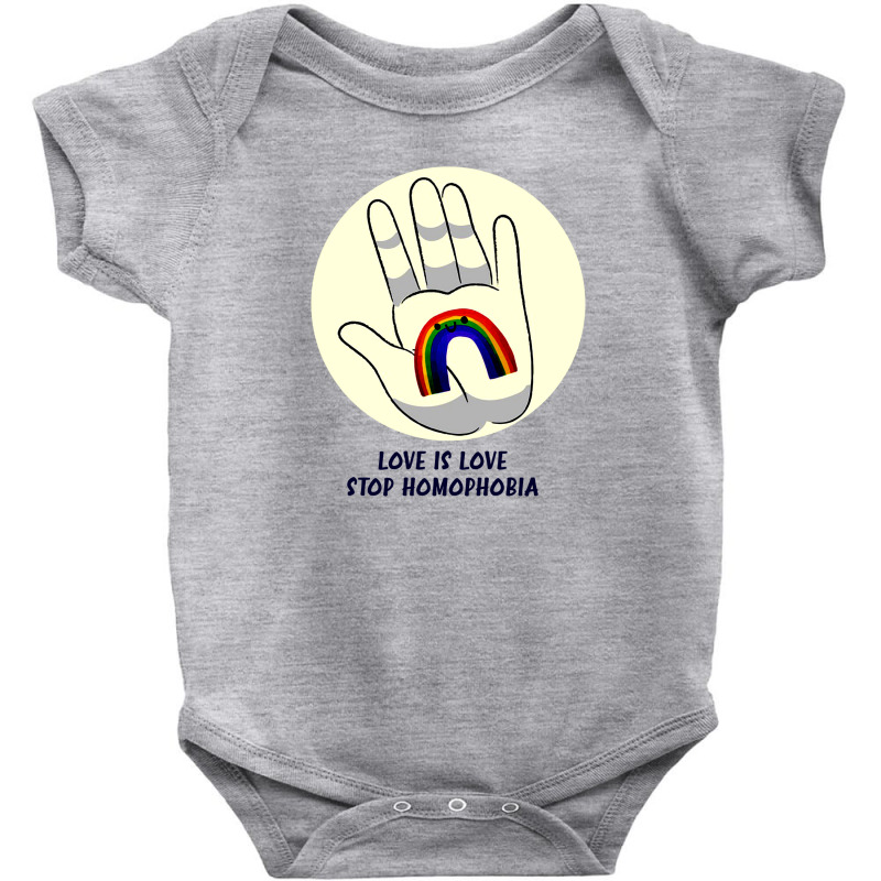 Stop Homophobia With Hand Ea Baby Bodysuit by Jared B Heaney | Artistshot