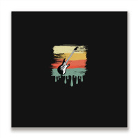 Electric Guitar Vintage Dripping Metal Print Square | Artistshot