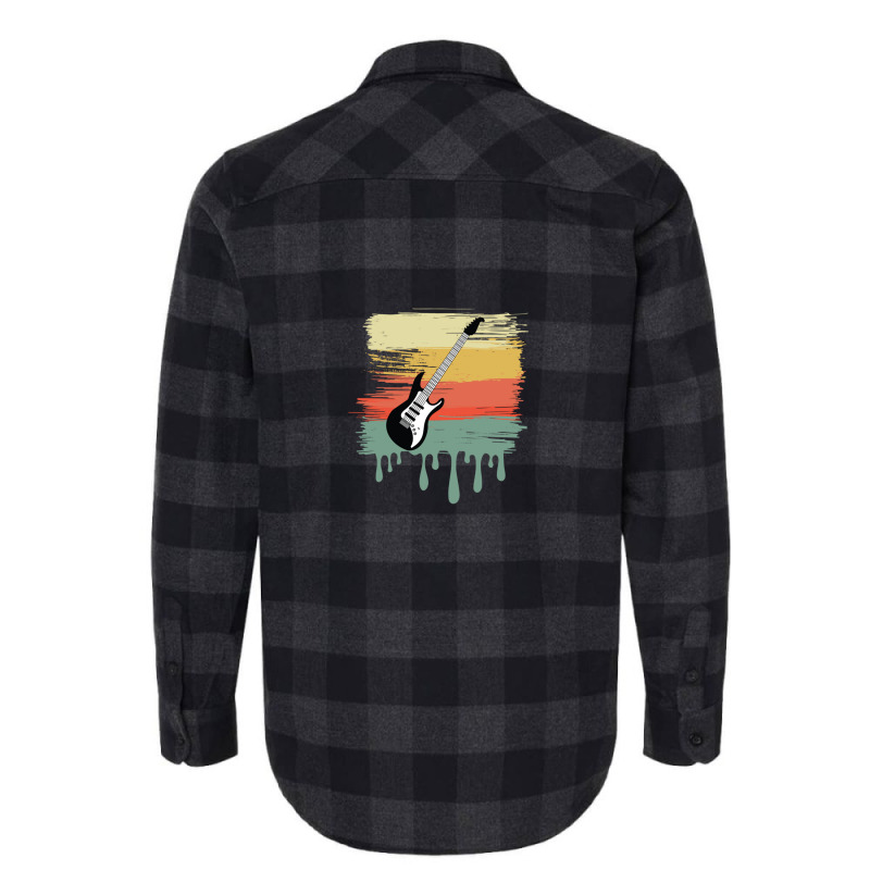 Electric Guitar Vintage Dripping Flannel Shirt | Artistshot