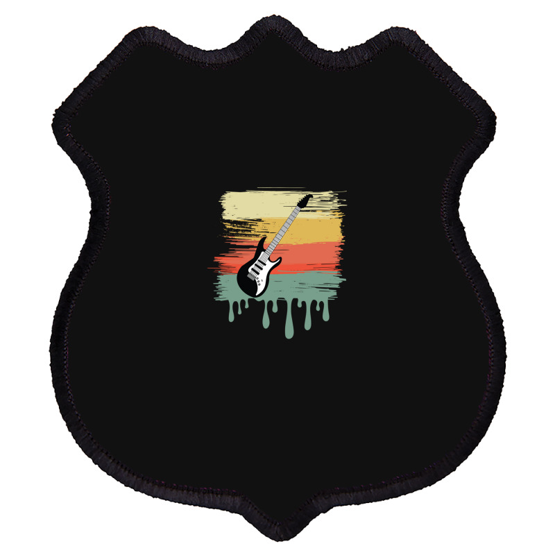 Electric Guitar Vintage Dripping Shield Patch | Artistshot