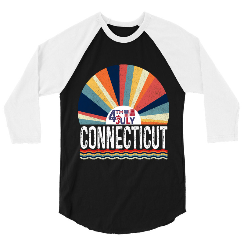 Connecticut 4th Of July 3/4 Sleeve Shirt | Artistshot