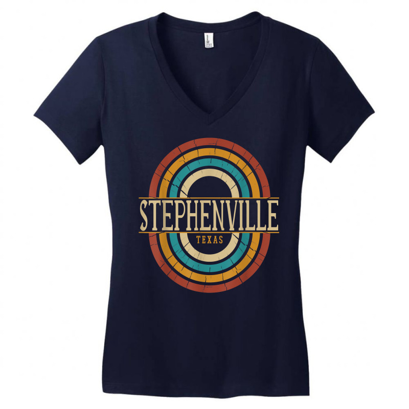 Vintage Retro Stephenville Texas Tx Women Men Souvenirs T Shirt Women's V-Neck T-Shirt by darrene68stu | Artistshot