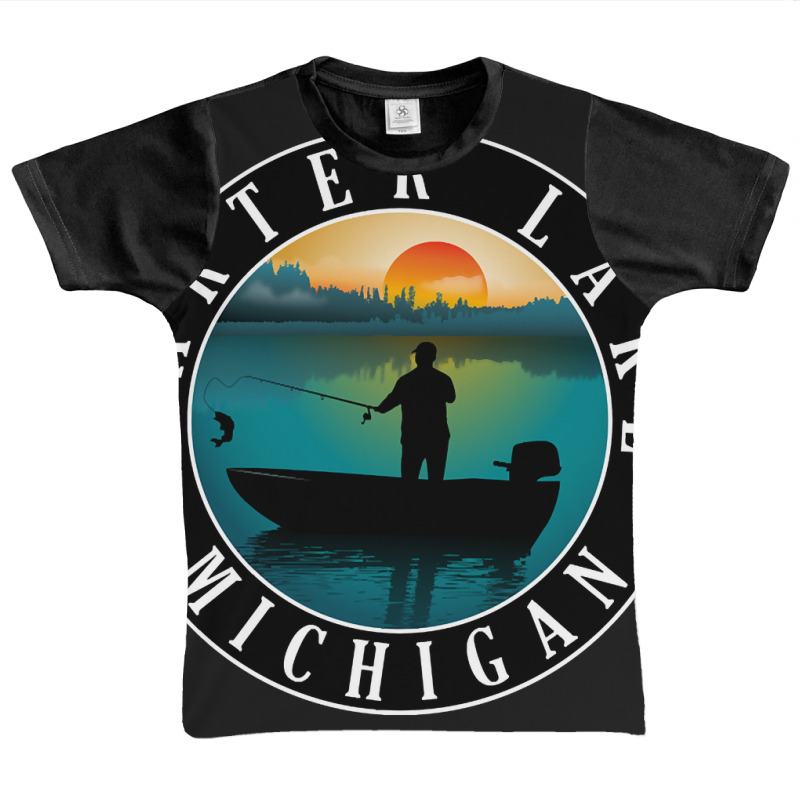 Carter Lake Fishing Michigan Sunset Graphic Youth T-shirt by fencingderby989 | Artistshot