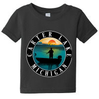 Carter Lake Fishing Michigan Sunset Baby Tee | Artistshot