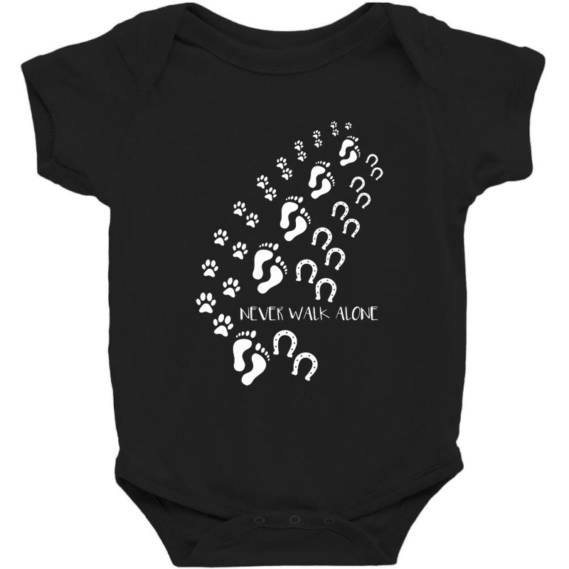 Dog And Horse Never Walk Alone Baby Bodysuit | Artistshot