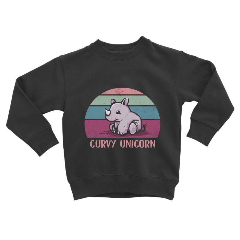 Curvy Unicorn Toddler Sweatshirt by BrianneRemers65 | Artistshot