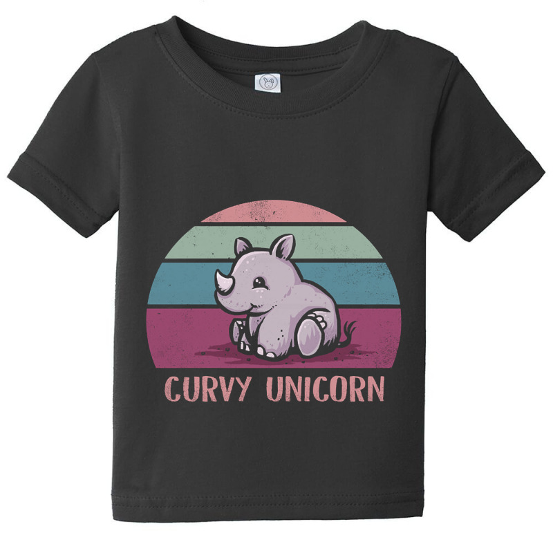 Curvy Unicorn Baby Tee by BrianneRemers65 | Artistshot