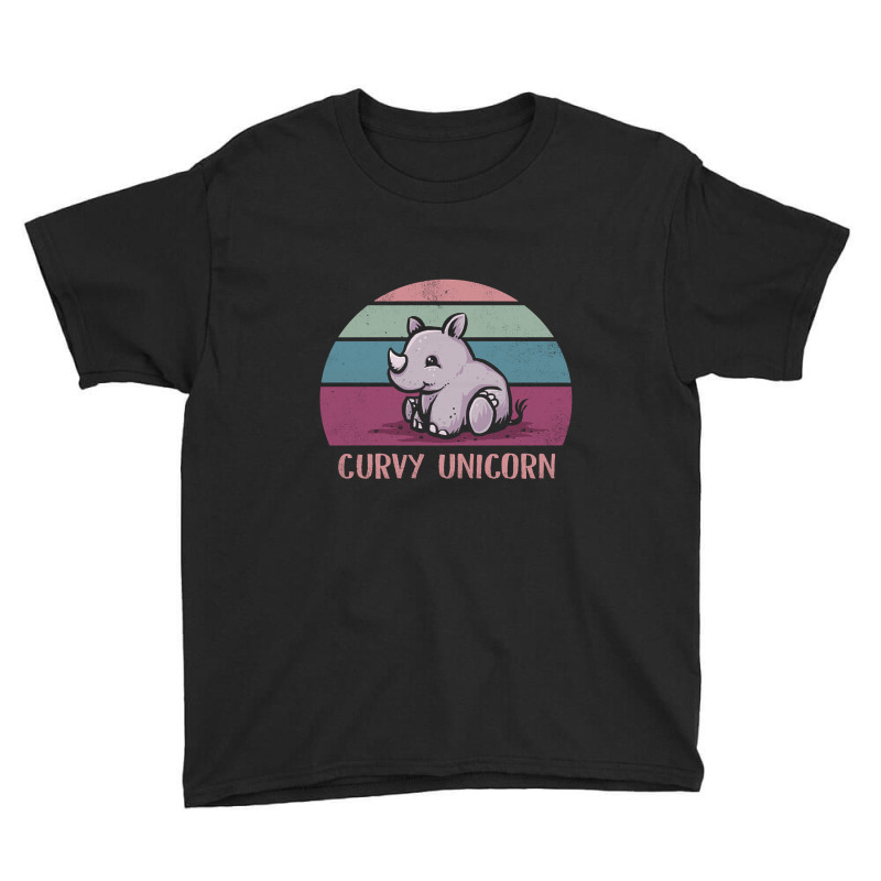 Curvy Unicorn Youth Tee by BrianneRemers65 | Artistshot