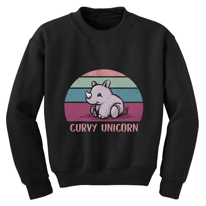 Curvy Unicorn Youth Sweatshirt by BrianneRemers65 | Artistshot