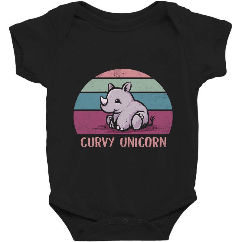 Curvy Unicorn Baby Bodysuit by BrianneRemers65 | Artistshot