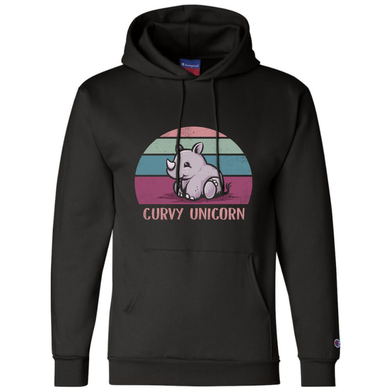 Curvy Unicorn Champion Hoodie by BrianneRemers65 | Artistshot