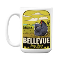 Bellevue State Park De Vintage Travel 15 Oz Coffee Mug | Artistshot