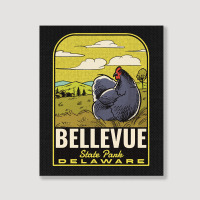 Bellevue State Park De Vintage Travel Portrait Canvas Print | Artistshot