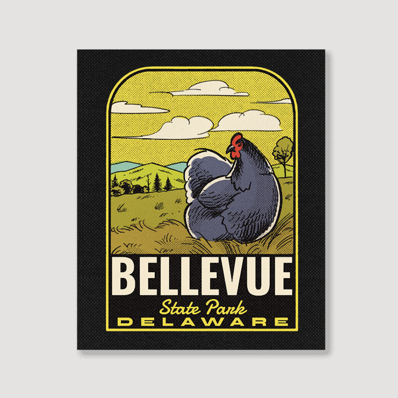 Bellevue State Park De Vintage Travel Portrait Canvas Print | Artistshot