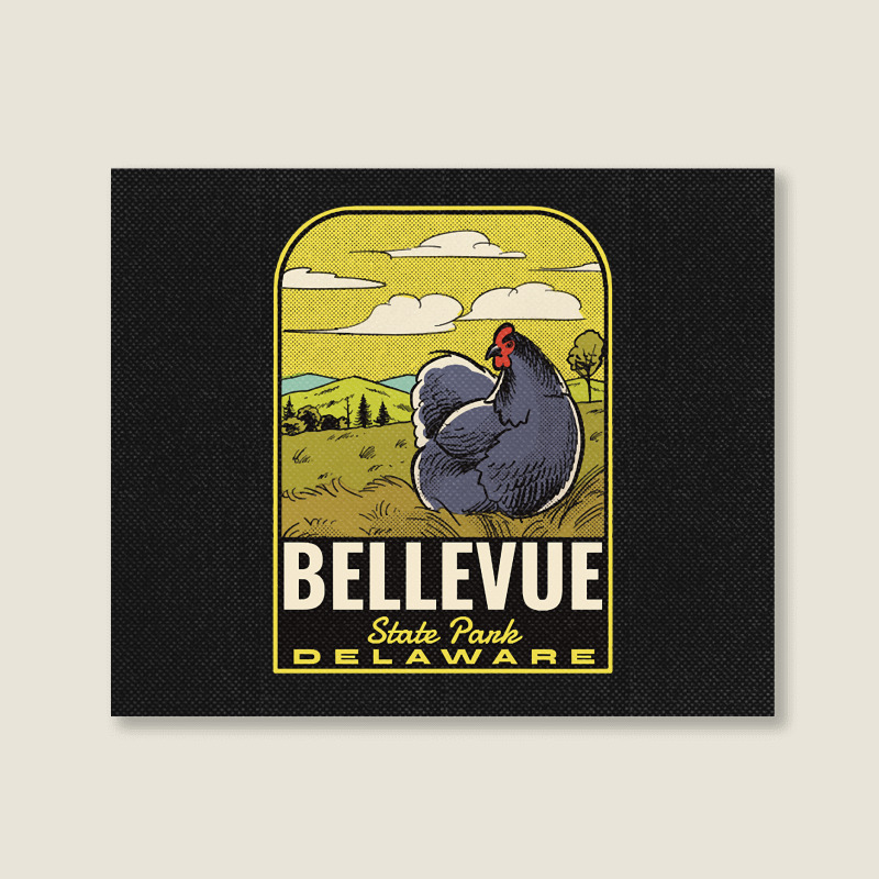 Bellevue State Park De Vintage Travel Landscape Canvas Print | Artistshot