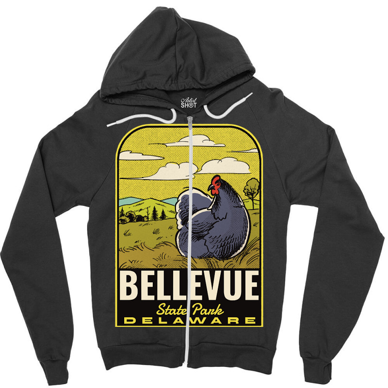 Bellevue State Park De Vintage Travel Zipper Hoodie | Artistshot