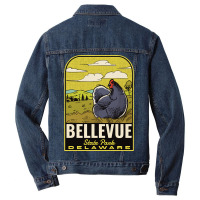 Bellevue State Park De Vintage Travel Men Denim Jacket | Artistshot