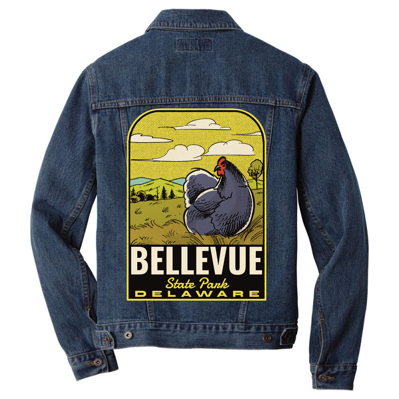 Bellevue State Park De Vintage Travel Men Denim Jacket | Artistshot