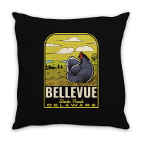 Bellevue State Park De Vintage Travel Throw Pillow | Artistshot