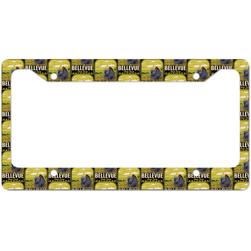 Bellevue State Park De Vintage Travel License Plate Frame | Artistshot