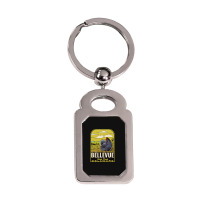 Bellevue State Park De Vintage Travel Silver Rectangle Keychain | Artistshot